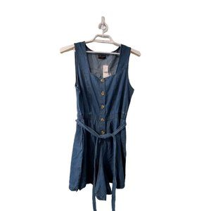 Lane Bryant nwt romper womens 18 chambray denim